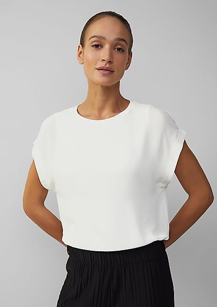 s.Oliver BLACK LABEL Kurzarmshirt Chiffonshirt mit günstig online kaufen