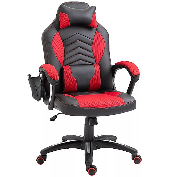 HOMCOM Gaming Stuhl Bürostuhl mit Massagefunktion, Massagesessel, Wärmefunk günstig online kaufen
