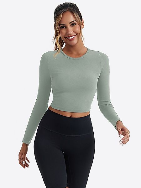 Imily Bela T-Shirt Damen Geripptes Slim Fit Sport Crop Top (Packung, 1-tlg. günstig online kaufen