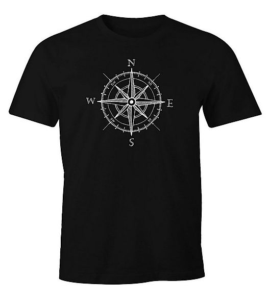 MoonWorks Print-Shirt Herren T-Shirt Wind-Rose Kompass Segeln mit Print günstig online kaufen