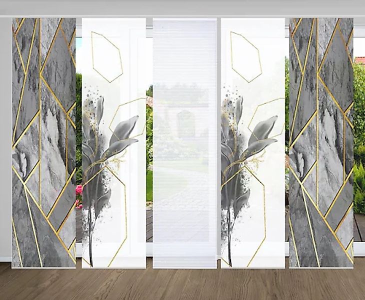 HOME in green Schiebegardine »SIGNUM« Paneelwagen 5 Stk. tlg. SET DIGITALDR günstig online kaufen