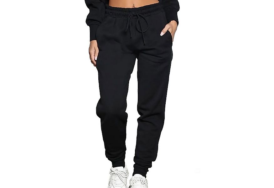 Banco Jogginghose Damen Uni Jogginghose Schwarz Freizeithose günstig online kaufen