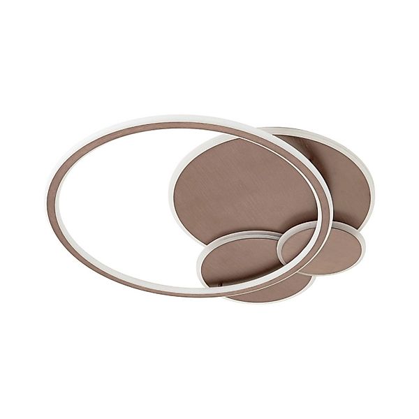 Lucande LED Deckenlampe Circulo 10043443 Dimmbar Modern in Braun aus Metall günstig online kaufen