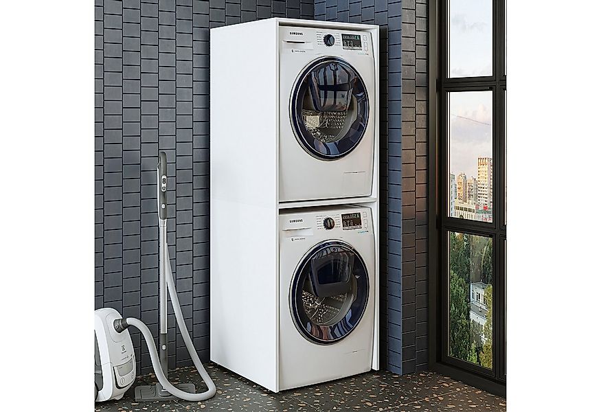 Roomart Waschmaschinenumbauschrank Waschturm DUO-II, Trockner auf Waschmasc günstig online kaufen