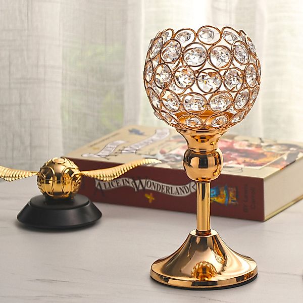 KAHOO Kerzenständer Goldener Kristall Kerzenhalter (1 günstig online kaufen