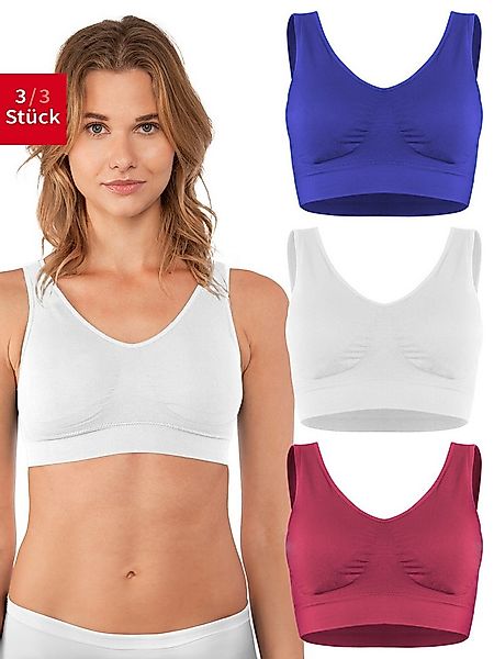 Fabio Farini Sport-BH Gepolsterter Schalen BH starker Halt ohne Bügel (Pack günstig online kaufen