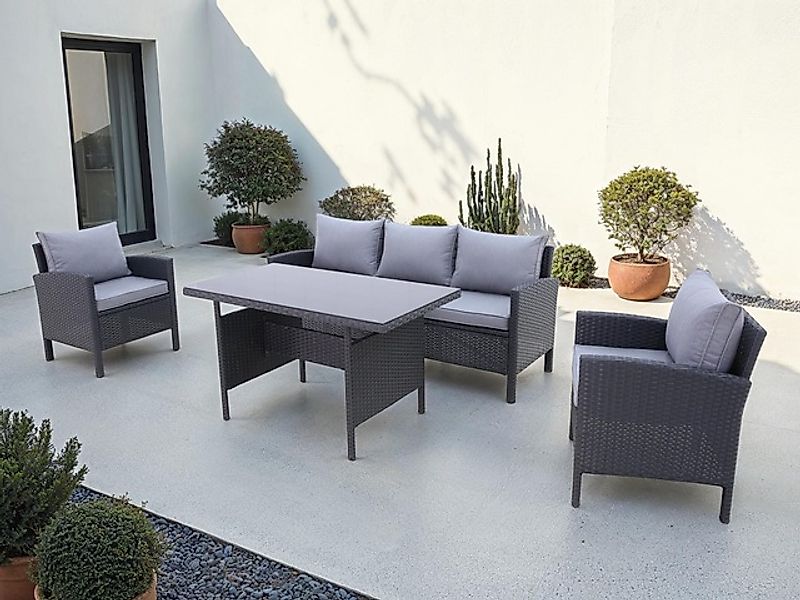 KONIFERA Gartenlounge-Set »»Brooklyn«« Set, 1x 3er Sofabank, 2 Sessel, Tisc günstig online kaufen