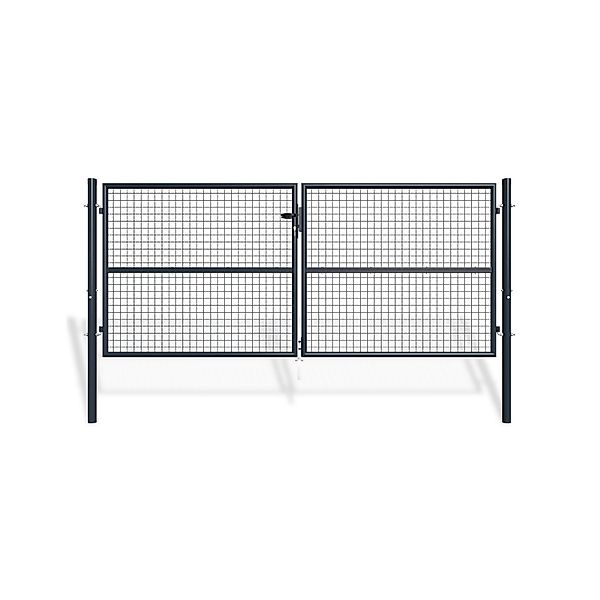 Casanoov Doppelflügeliges Zauntor 3M Olga H 130Cm Grau günstig online kaufen