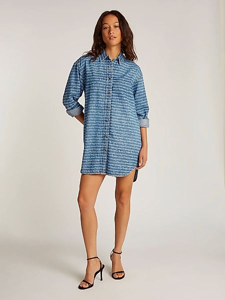 Tommy Jeans Hemdblusenkleid "RELAXED SHIRT DRESS AI6056 EXT", mit Allover-B günstig online kaufen