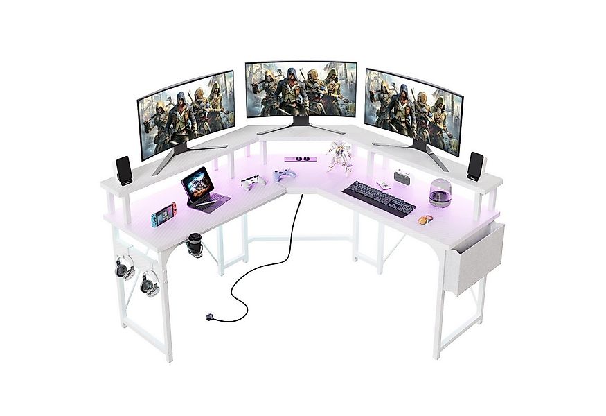 HOMALL Eckschreibtisch Schreibtisch Computertisch L-förm Eckschreibtisch mi günstig online kaufen