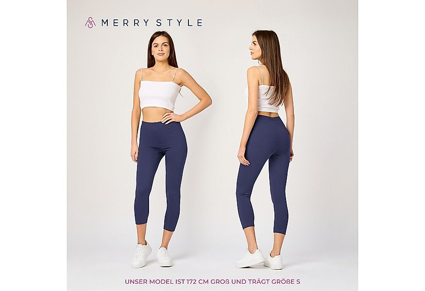 Merry Style Leggings Caprihose Damen 3/4 Hose MS10-199 (1-tlg) aus Baumwoll günstig online kaufen