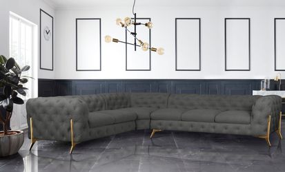 Leonique Chesterfield-Sofa "Amaury L-Form" großes Ecksofa, Chesterfield-Opt günstig online kaufen