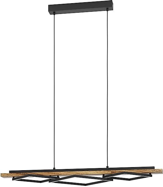 EGLO Hängeleuchte »BOYAL Pendellampe - Stahl, Holz - LED;LED - 2X13W;1X16W günstig online kaufen