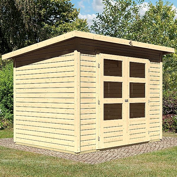 Karibu Gartenhaus "Stockach 3", (Set), naturbelassen, terragrau oder anthra günstig online kaufen