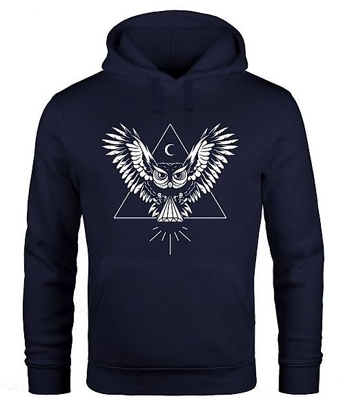 Neverless Hoodie Hoodie Herren Eule Kapuzen-Pullover günstig online kaufen