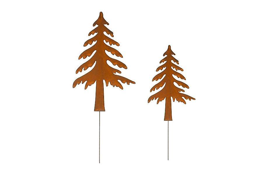 UNUS GARDEN Gartenstecker Tannenbaum in Rostoptik 2er Set (Gartenstecker Ta günstig online kaufen