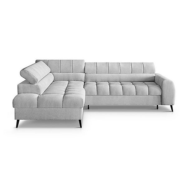 Beautysofa Ecksofa mit Schlaffunktion und verstellbaren Kopfstützen VINNI, günstig online kaufen