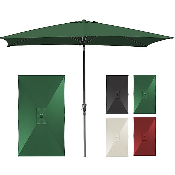 Clanmacy Sonnenschirm Sonnenschirm Rechteckig,Kurbel,Knickbar,Eisen,neigbar günstig online kaufen