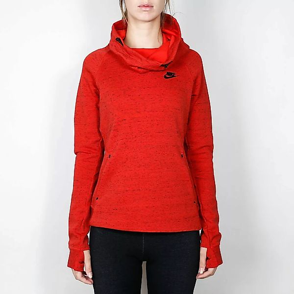 Nike Wmns Tech Fleece Hoodie - Light Crimson / Heather / Black S günstig online kaufen