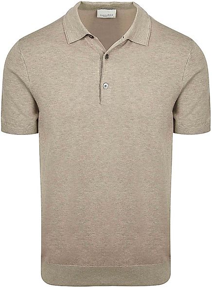 Profuomo Knitted Poloshirt Beige - Größe L günstig online kaufen