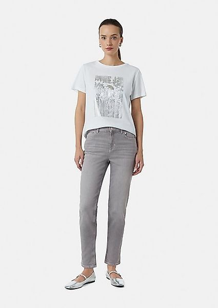 comma casual identity 5-Pocket-Jeans Crop-Jeans im Slim Fit mit Kontrast-Nä günstig online kaufen