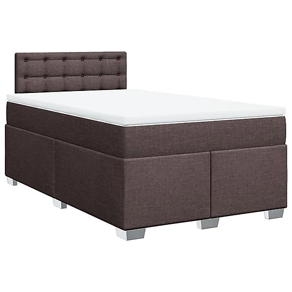 vidaXL Boxspringbett mit Matratze Dunkelbraun 120x200 cm Stoff2105624 günstig online kaufen