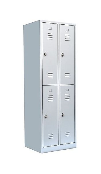 Steelboxx Spind Spind Garderobenschrank 4 Fächer mit Kleiderstange (1-St) K günstig online kaufen