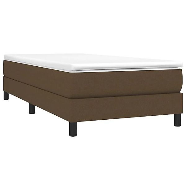 vidaXL Boxspringbett mit Matratze Dunkelbraun 90x190 cm Stoff 3144040 günstig online kaufen