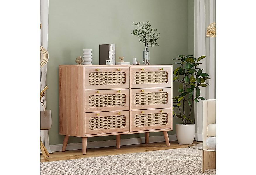 Furnishings Home Sideboard Schrank Kredenz Rattan Küchenschrank (1 tlg), Mo günstig online kaufen
