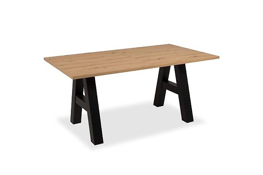 Auszugstisch GRANADA 80A von Finori Artisan Oak / Schwarz günstig online kaufen