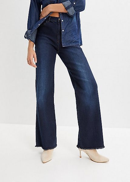 bonprix Weite Jeans Wide-Leg-Jeans, High Waist günstig online kaufen