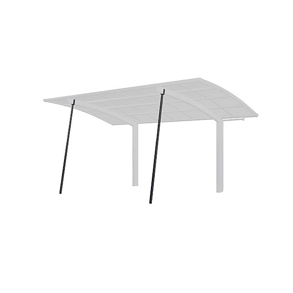 Ximax Carport Stützstange 169 cm Schwarz Sonderfertigung günstig online kaufen