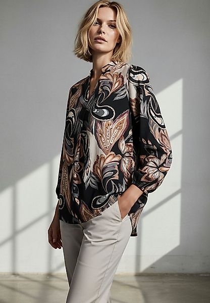 Andijamo-Fashion Schlupfbluse MIDNIGHT Ausdrucksvoller Paisley Blumendruck, günstig online kaufen