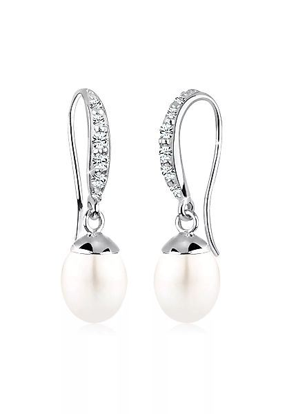 Elli Paar Ohrhänger "Süßwasserzuchtperlen Kristalle Silber" günstig online kaufen