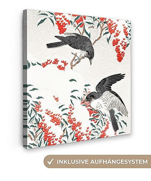 OneMillionCanvasses® Leinwandbild Vögel - Beere - günstig online kaufen