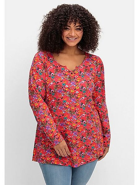 sheego by Joe Browns Longshirt Große Größen mit Blümchen-Alloverdruck günstig online kaufen