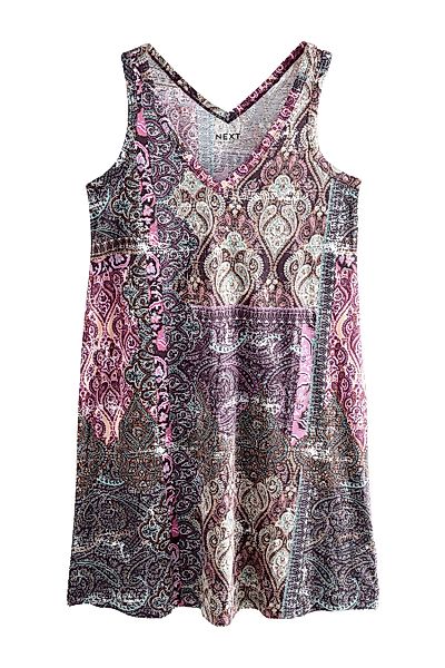 Next Jerseykleid Ärmelloses Schlabberkleid mit V-Ausschnitt günstig online kaufen