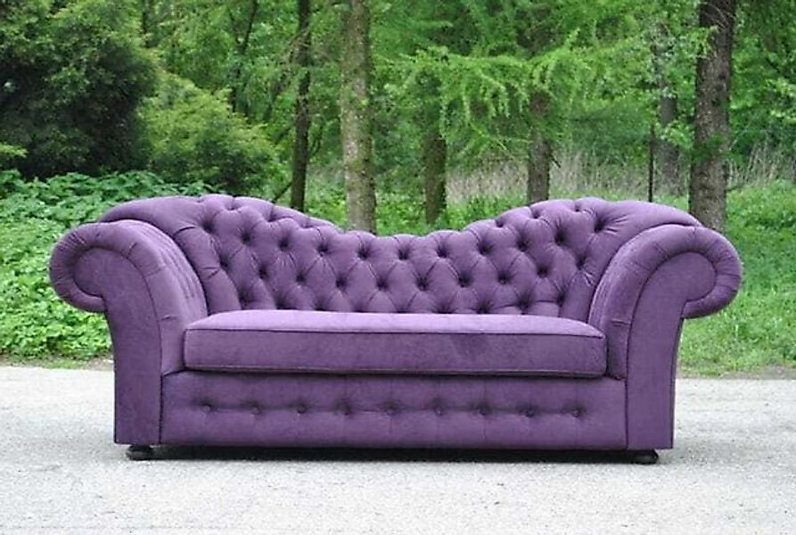 JVmoebel Schlafsofa Chesterfield Sofa 3 Sitzer Bettfunktion Stoff Couch Pol günstig online kaufen