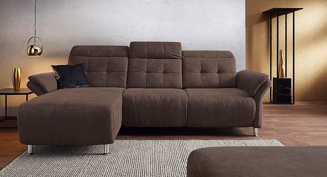 Places of Style Ecksofa "Manhattan L-Form", 2 Sitze mit elektrischer Relaxf günstig online kaufen