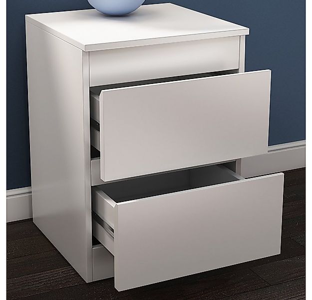 Vicco Nachtschrank Calisto, Weiß/Weiß, 40 x 55 cm günstig online kaufen