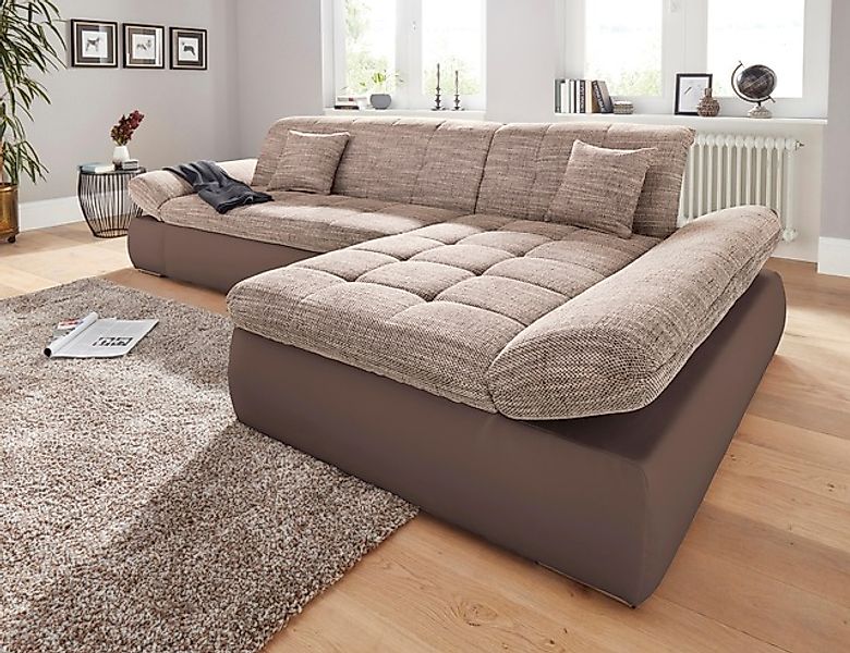 DOMO collection Ecksofa »PB Moric wahlweise mit Bettfunktion + Armteilverst günstig online kaufen