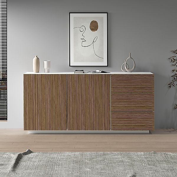 INOSIGN Sideboard "Vega Sideboard,Kommode,180 cm", mit 2 Türen und 3 Schubl günstig online kaufen