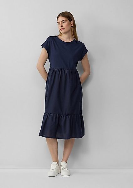 s.Oliver Maxikleid Stufenkleid im Relaxed Fit mit überschnittenen Schultern günstig online kaufen