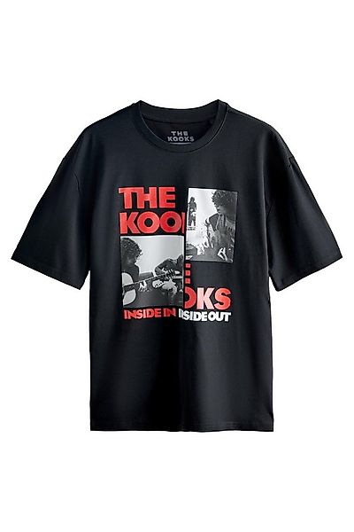 Next T-Shirt Langshirt 100 % Baumwolle Bandgrafik – Relaxed Fit (1-tlg) günstig online kaufen