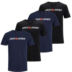 Jack & Jones T-Shirt Basic (4-tlg) günstig online kaufen