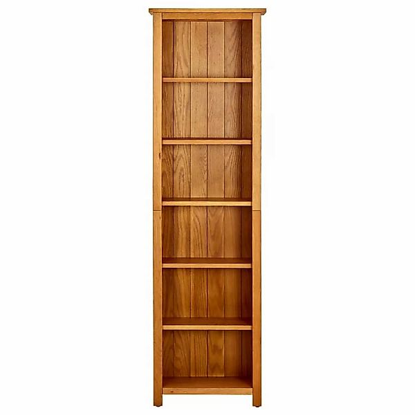 Bücherregal 6 Fecher 52x22x180 Cm Massivholz Eiche günstig online kaufen