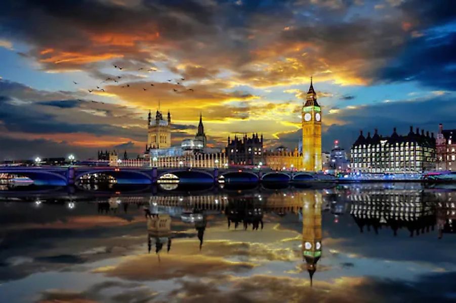 Papermoon Fototapete »London bei Nacht« günstig online kaufen