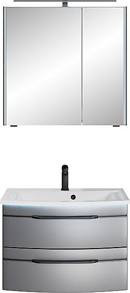 Saphir Badmöbel-Set »Serie 7045 2-teilig Mineralmarmor-Waschtisch mit LED-S günstig online kaufen