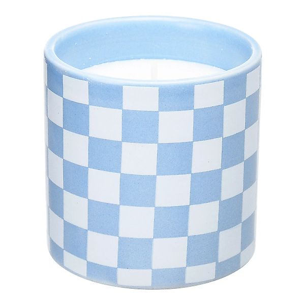 Duftkerze Keramik Karo ca.D6,5xH6,  blau günstig online kaufen