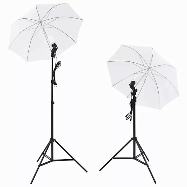 vidaXL Fotohintergrund Fotostudio Set mit Lampen Schirmen Hintergrund Refle günstig online kaufen